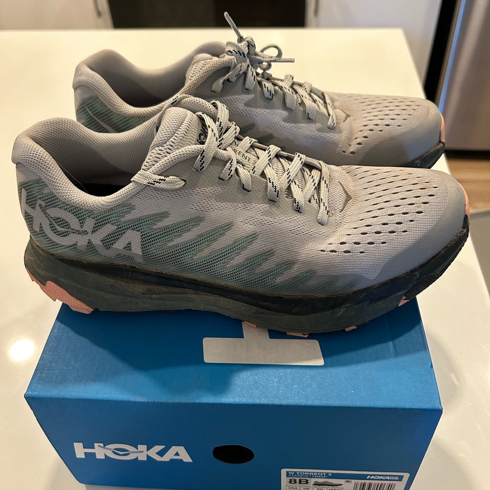 Hoka One One Torrent 3 in Gray and Blue